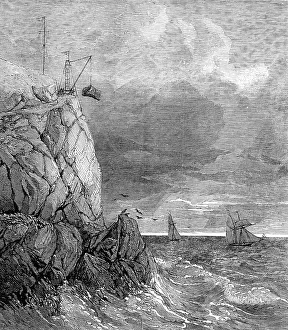 Serpentine Prints: The Lizard Serpentine Signal-Staff Quarry, near Cadgwith, Cornwall, 1854. Creator: Unknown