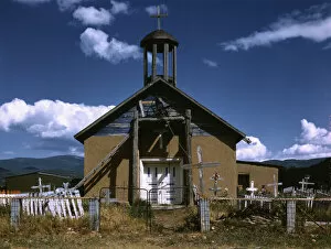 Crosses Collection: Llano de San Juan, New Mexico, Catholic Church, 1940. Creator: Russell Lee