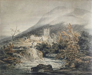 Turner Joseph Mallord William Prints: Llanthony Abbey, Monmouthshire, about 1792. Creator: JMW Turner