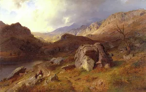 Professor Hans Gude Prints: Lledr Valley in Wales, 1864. Creator: Hans Gude