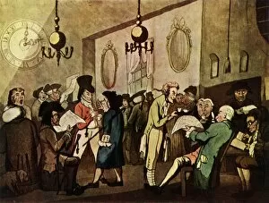 Social History Gallery: Lloyds Coffee House, London, 1798, (1947). Creator: William Holland