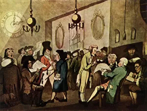 Darwin Prints: Lloyds Coffee House, London, 1798, (1947). Creator: William Holland