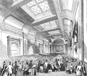 Sir William Prints: Lloyds Commercial Room - admission of the public, 1844. Creator: Unknown