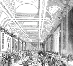 Empress Of India Prints: Lloyds Subscription Room - as it appeared at the entrance of Her Majesty, 1844