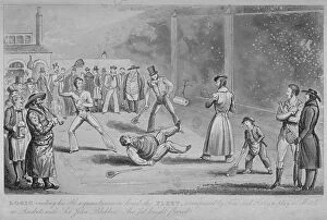 Ir Cruikshank Gallery: llustration of a scene at the Fleet Prison, from Pierce Egans Life in London, 1820
