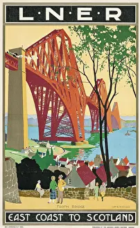 Railroad Prints: L.N.E.R: East Coast to Scotland