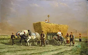Pulling Prints: Last Load of Wheat, 1892. Creator: Jules Jacques Veyrassat