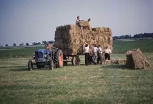 Bale Gallery: Loading bales of hay, England, c1960. Artist: CM Dixon