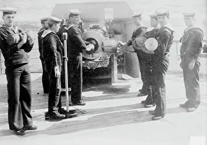 Loading Prints: Loading Big Gun, British Navy, between c1910 and c1915. Creator: Bain News Service