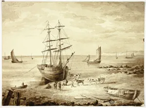 Elizabeth Heaphy Prints: Loading Boat in Port, n. d. Creator: Elizabeth Murray