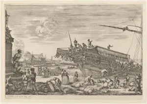 Loading a Ship, probably c. 1654/1655. Creator: Stefano della Bella Loading a Ship, probably c. 1654/1655. Creator: Stefano della Bella