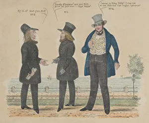 Swearing Gallery: Three Loafers (Trois Originaux), 1836-41. Creator: Alfred E. Baker