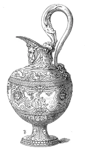 Victoria Albert Museum Prints: The Loan Collection, South-Kensington: Silver-gilt ewer, 1862. Creator: Unknown