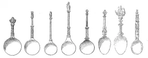 Victoria Albert Museum Prints: The Loan Collection, South-Kensington: Silver and silver-gilt spoons
