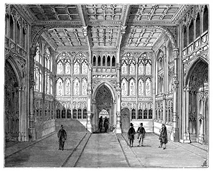 Lobby Prints: Lobby of the Houses of Commons, London, 1900