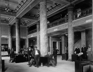 Mezzanine Prints: The Lobby, Murphy's Hotel, Richmond, Va. c.between 1910 and 1920. Creator: Unknown