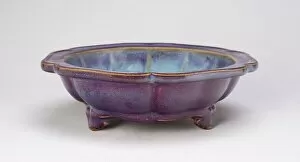 Glaze Gallery: Lobed Basin for Flowerpot, Ming dynasty (1368-1644), 15th century. Creator: Unknown