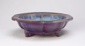 Glazed Gallery: Lobed Basin for Flowerpot, Ming dynasty (1368-1644), 15th century. Creator: Unknown