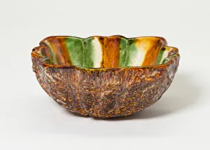 Lobed Bowl with Foliate Medallions, Tang dynasty (618-906), first half of 8th century