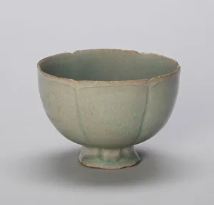 Turquoise Collection: Lobed Cup, South Korea, Goryeo dynasty (918-1392), 12th century. Creator: Unknown