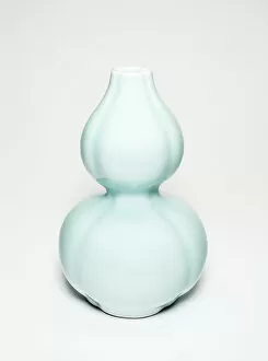 Celadon Gallery: Lobed Gourd-Shaped Vase, Qing dynasty, Qianlong reign mark (1736-1795), c