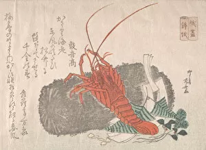 Decorations Gallery: Lobster on a Piece of Charcoal with Other New Year Decorations, 19th century