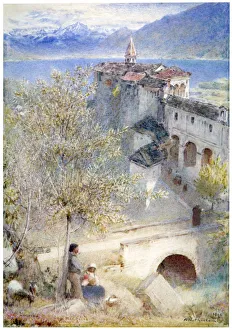 Albert Goodwin Prints: Locarno, Lake Maggiore, 1905. Artist: Albert Goodwin