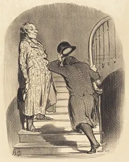 Accommodation Prints: Un locataire qui paye exactement son terme, 1847. Creator: Honore Daumier