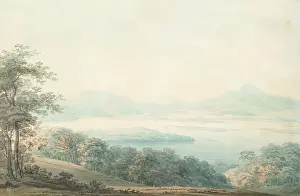 Misty Prints: Loch Lomond from Knock Our Wood, c1827-1829. Creator: Hugh William Williams