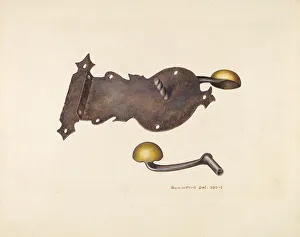 Samuel W Prints: Lock and Key, c. 1939. Creator: Samuel W. Ford