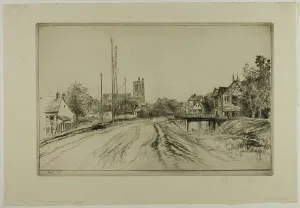 Lock Gates Prints: Lock of the New Canal, Troyes, 1907. Creator: Gustave Leheutre