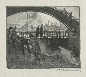 Auguste Louis Lepère Gallery: The Lock of the St. Martin Canal, 1890. Creator: Auguste Louis Lepere (French, 1849-1918)