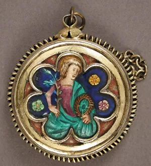 Basse Taille Gallery: Locket, French, 14th century. Creator: Unknown