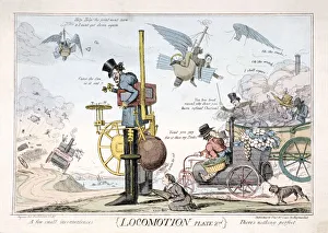 Ridiculous Prints: Locomotion, London, c1820. Artist: George Cruikshank
