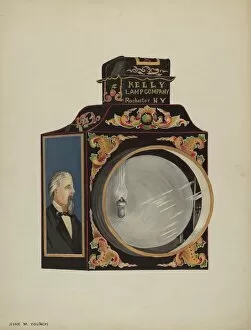 Decorated Gallery: Locomotive Headlight, 1935 / 1942. Creator: Jessie M Youngs