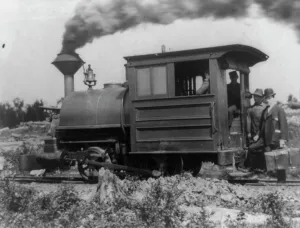 Locomotive on the Mesabi Range in northeast Minnesota, 1903. Creator: Frances Benjamin Johnston