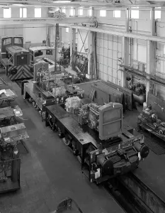 Workshop Prints: Locomotives being assembled at the Thomas Hill factory, Kilnhurst, South Yorkshire, c1960s