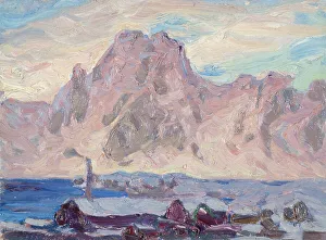 Boberg Anna Katarina Prints: Lofoten in Violet. Study, 1934. Creator: Anna Katarina Boberg