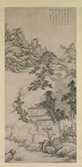 Wang Prints: Lofty Scholar among Streams and Mountains, in the manner of Juran, late 17th century