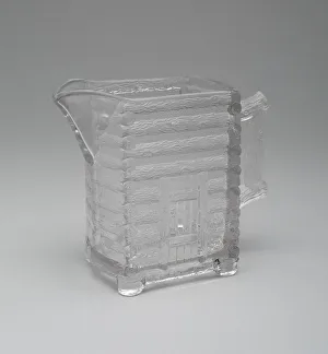 Virginia Collection: Log Cabin pattern creamer, c. 1875. Creator: Central Glass Company