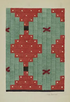 Log Cabin Quilt, c. 1941. Creator: Ada Barnes