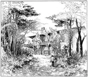 Approaching Gallery: The log house Idaho, near Ringwood, Hampshire, 1898.Artist: Edward William Charlton
