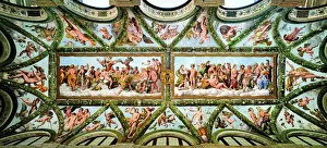 Roman School Prints: Loggia di Amore e Psiche, Villa Farnesina, 1517-1518