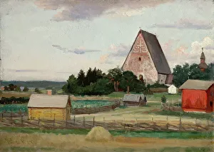 Adolf Von Becker Prints: Lohja church, exercise, 1860-1900. Creator: Adolf von Becker