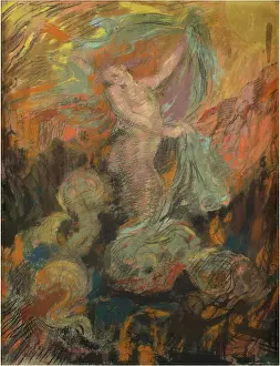Fin De Siecle Prints: Loie Fuller, c1892-1895. Creator: Groux, Henry de (1856-1930)