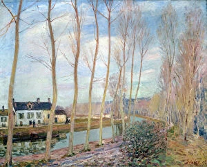 Impressionism Collection: The Loing Canal, 1892. Artist: Alfred Sisley