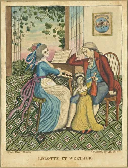 Jw Goethe Prints: Lolotte and Werther, 1810. Creator: Eunice Pinney