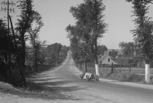 Lombard Prints: Lombard competing at the Boulogne Motor Week, France, 1928. Artist: Bill Brunell