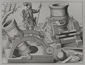 Cannon Prints: Lombards on their mobile devices, 1575, (1877). Creator: Unknown