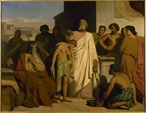 L'onction de David par Samuel, 1842. Creator: Felix Joseph Barrias